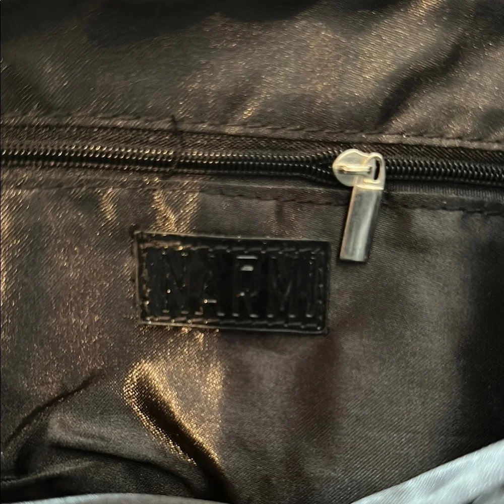 NWOT Black and Cream Color-Block Clutch with Textured Panels